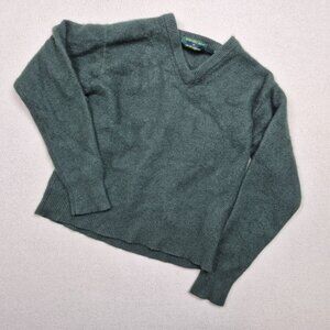 Embassy Row Two Ply Cashmere Olive Green Sweater Youth Sz M EXCELLENT CONDITION!